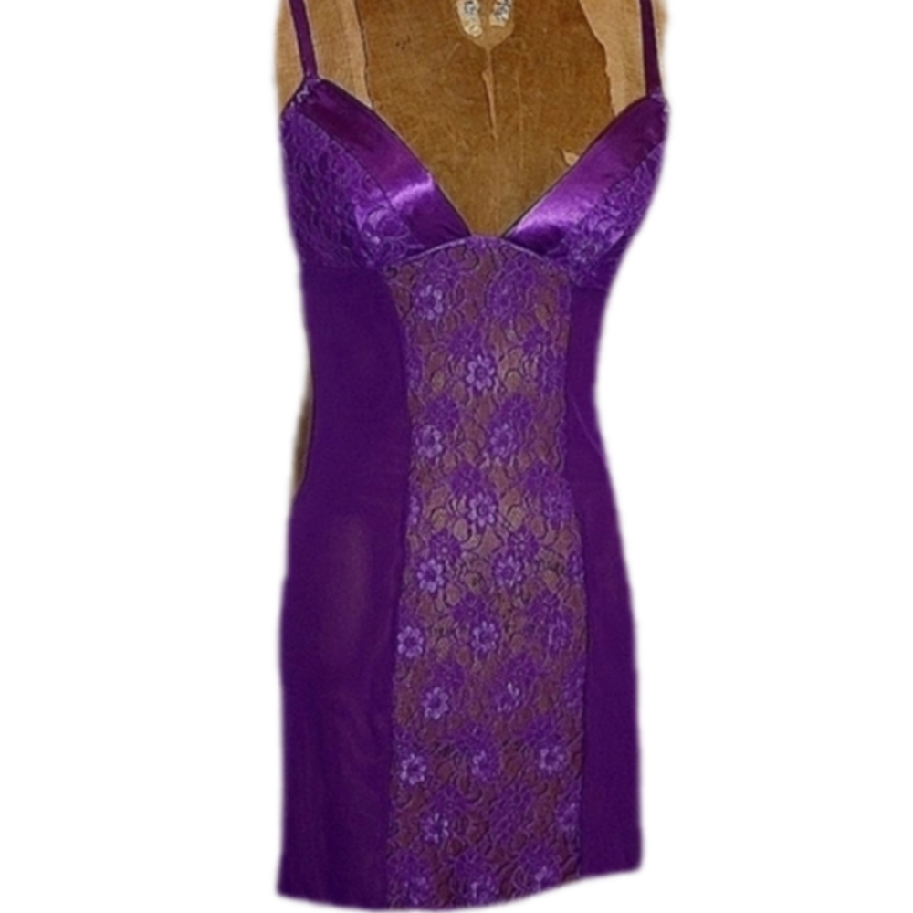 Royal Purple short lacy nightie chemise
